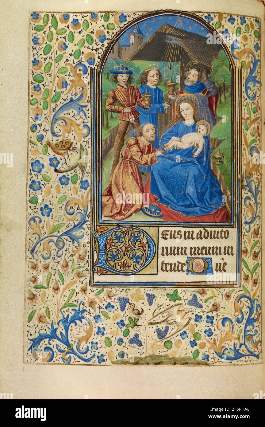 L'adoration des Magi. Maître de Jacques de Luxembourg (français, actif vers 1460 - 1470) Banque D'Images