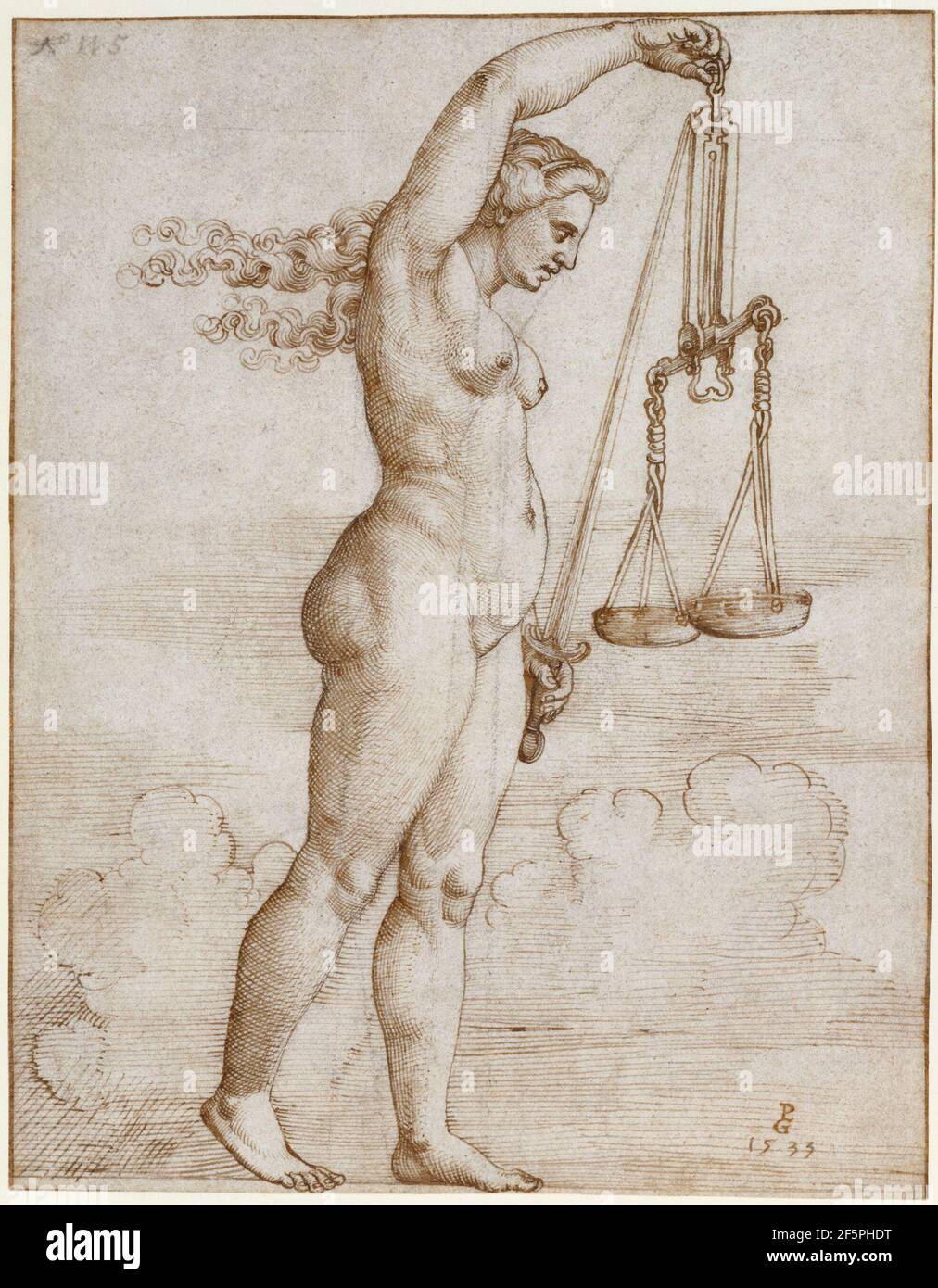 Allégorie de la justice. Georg Pentz (allemand, 1484/1485 - 1545) Banque D'Images