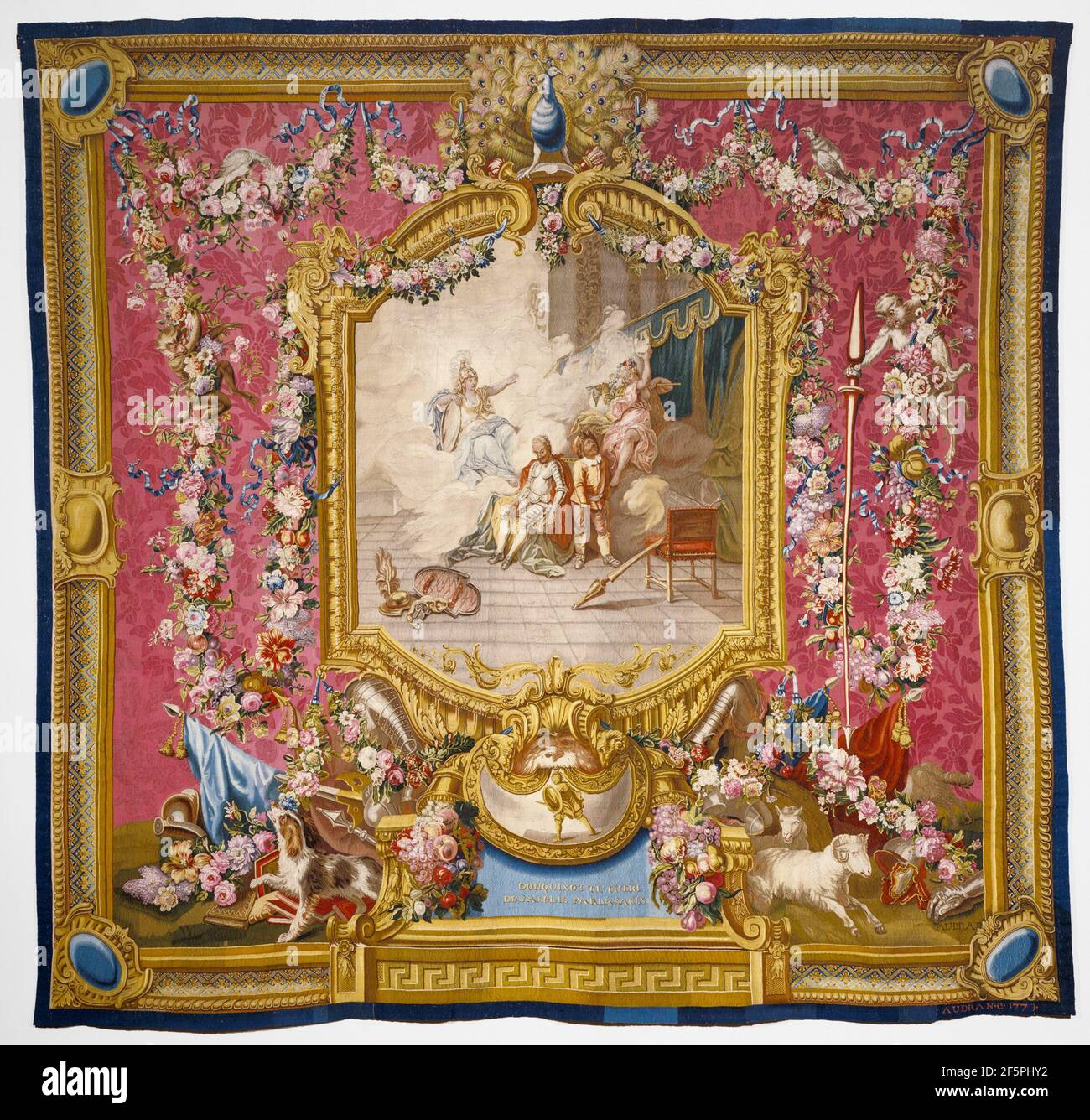 Tapisserie: Don Quichotte guéri de sa folie par la sagesse, de la série l'Histoire de don Quichotte. Banque D'Images