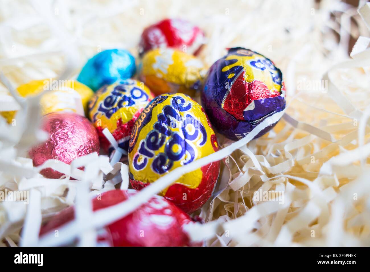 Cadeaux de Pâques au chocolat Banque D'Images