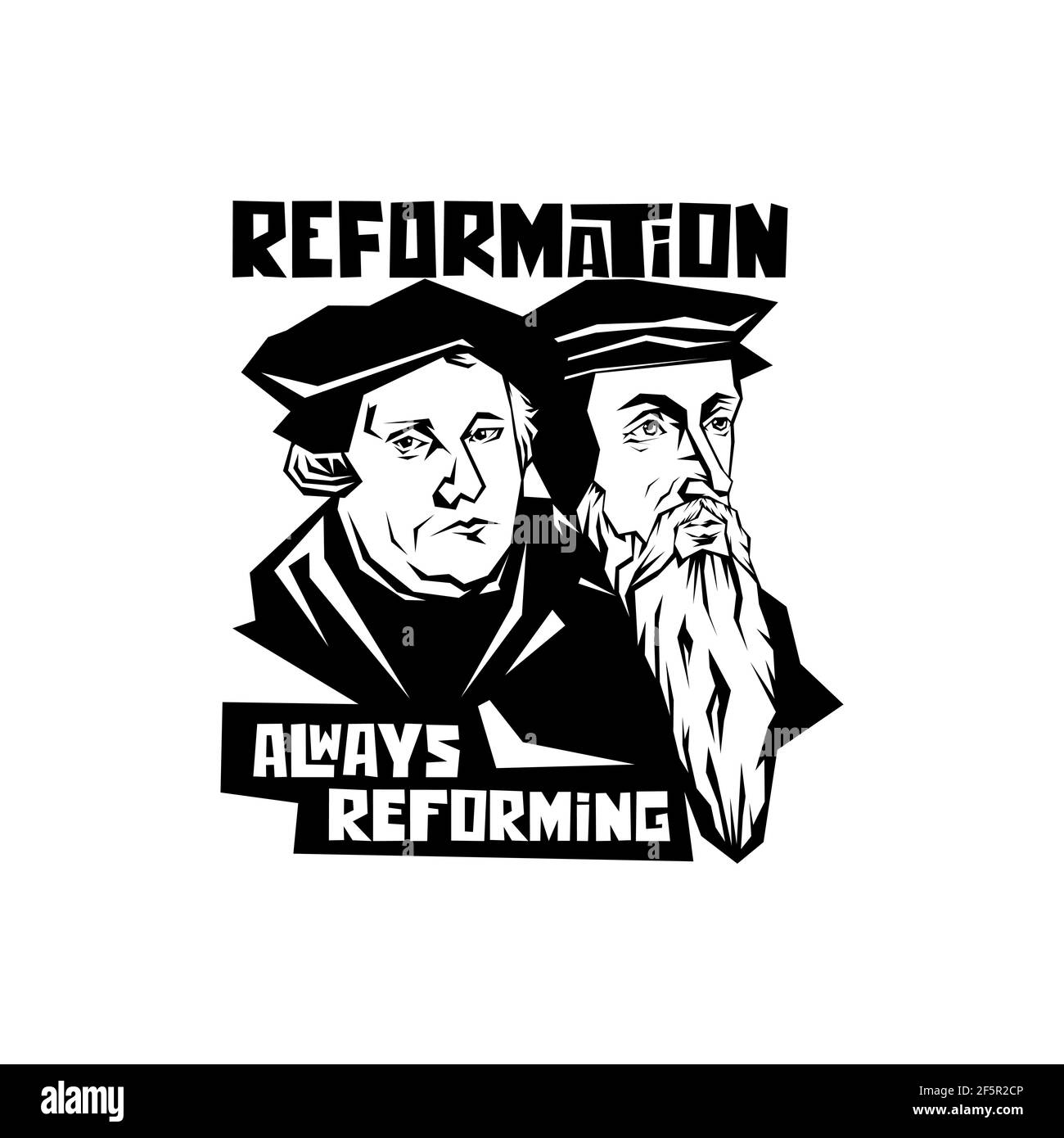 Martin Luther et Jean Calvin. Reformation. Toujours reformer. Illustration de Vecteur Martin Luther et Jean Calvin. Reformation. Toujours reformer. Illustration de Vecteur