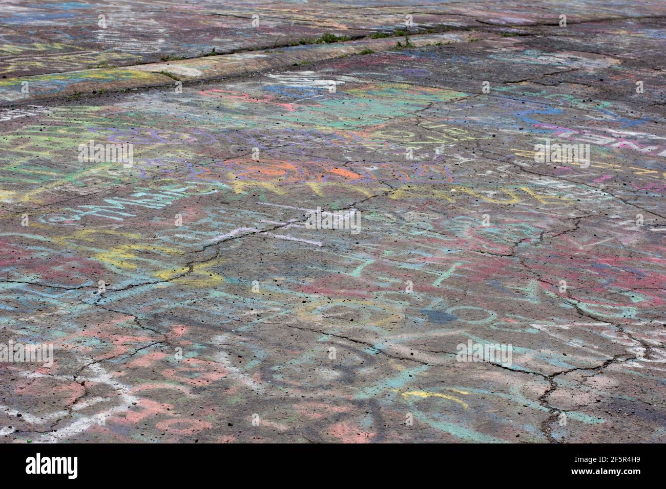 Graffiti Highway avec Spray Paint à Centralia, en Pennsylvanie, où était basé le film Silent Hill Banque D'Images