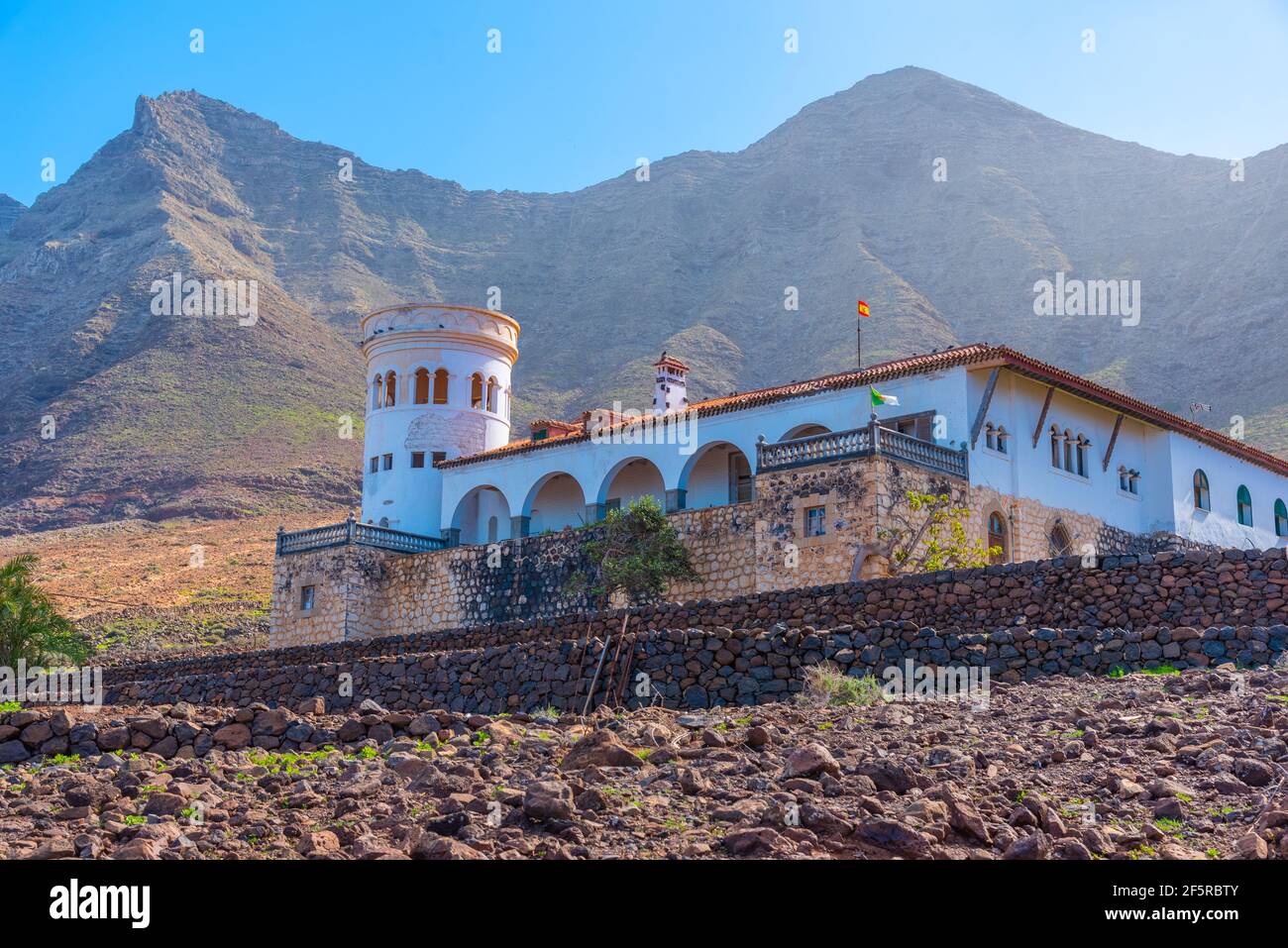 Casa Winter à la péninsule de Jandia, Fuentevertura, îles Canaries, Espagne. Banque D'Images