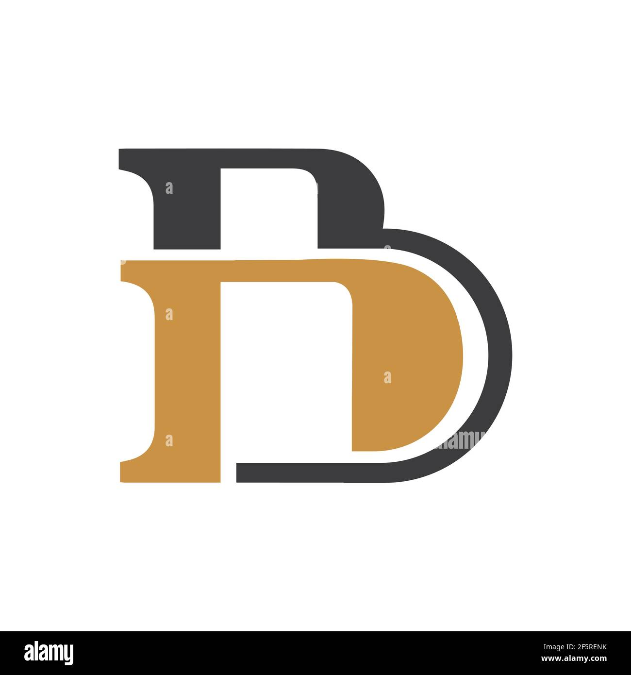 Modèle de vecteur de logo de lettre de bn initial. Lettre abstraite ...