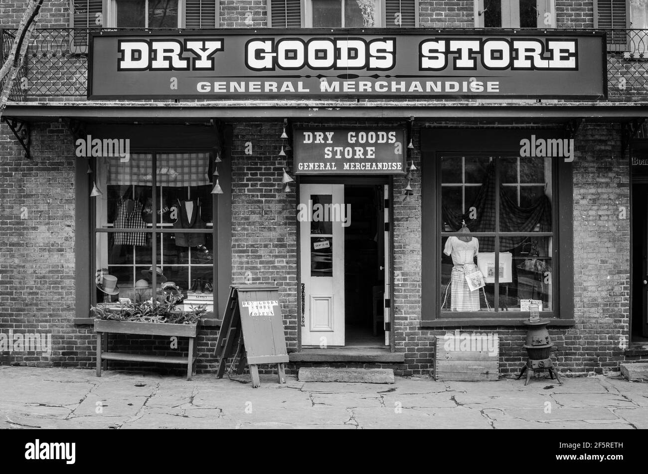Front de l'ancien magasin dans le parc national de Harpers Ferry, Virginie-Occidentale Banque D'Images
