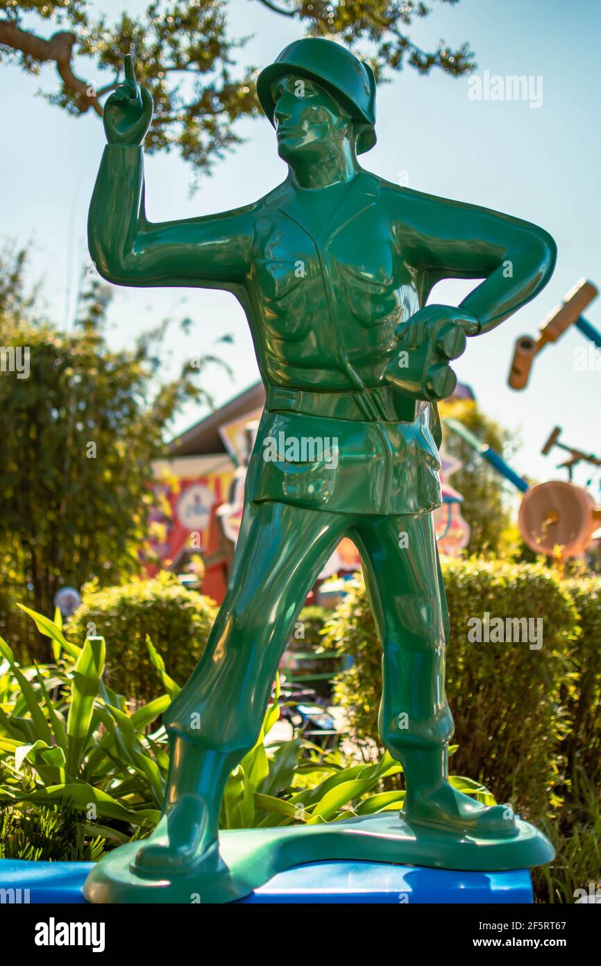 Orlando Floride, janvier 05,2021. Vue de dessus des jouets soldats aux studios Hollywood (46) Banque D'Images