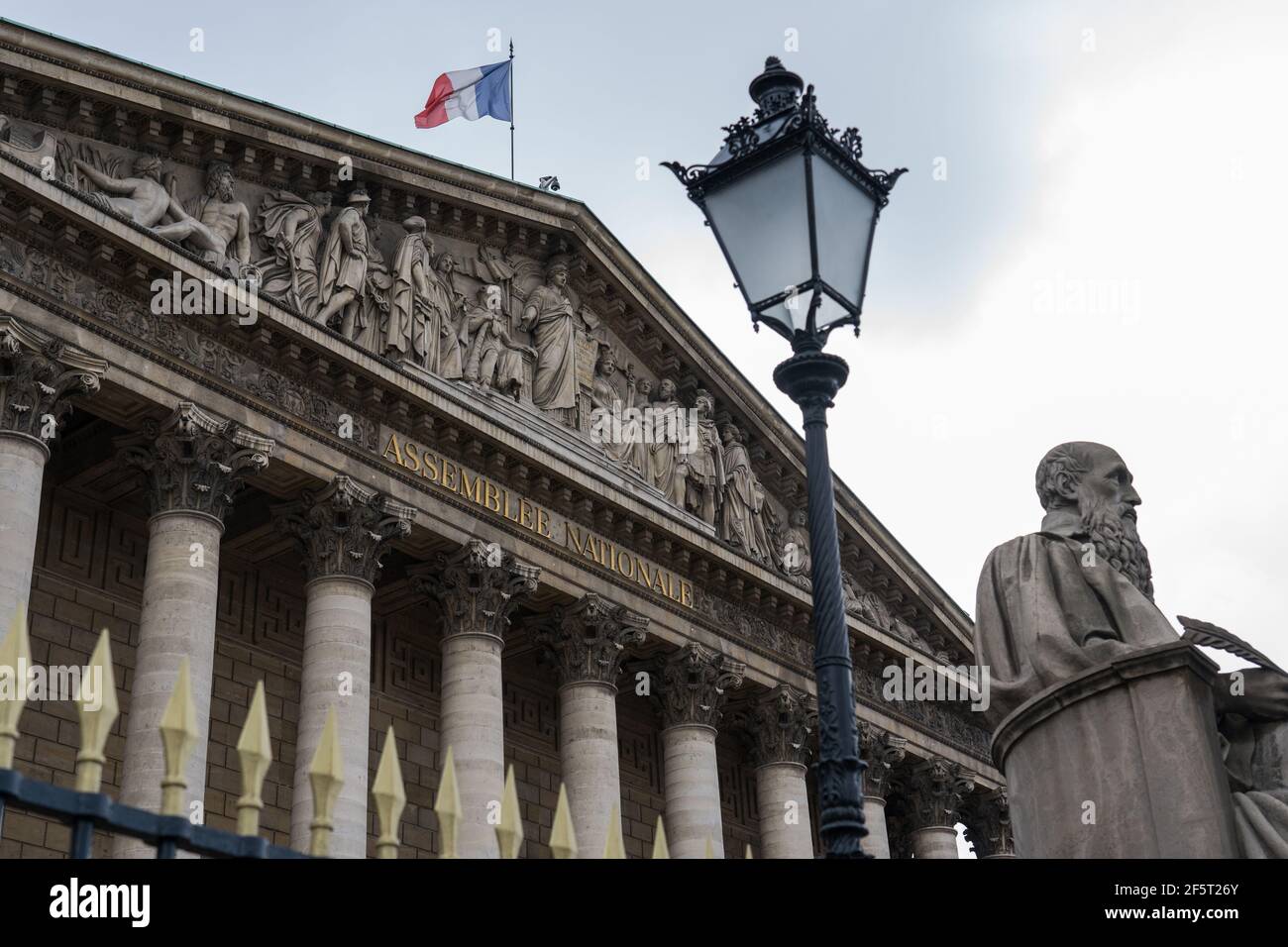 PARIS, FRANCE - l'Assemblée nationale française. Aussi appelé Palais Bourbon. Parlement français. Banque D'Images