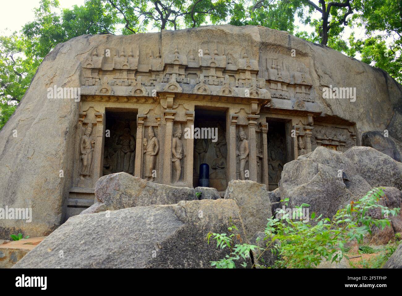 Mamallapuram, cave varaha Banque D'Images