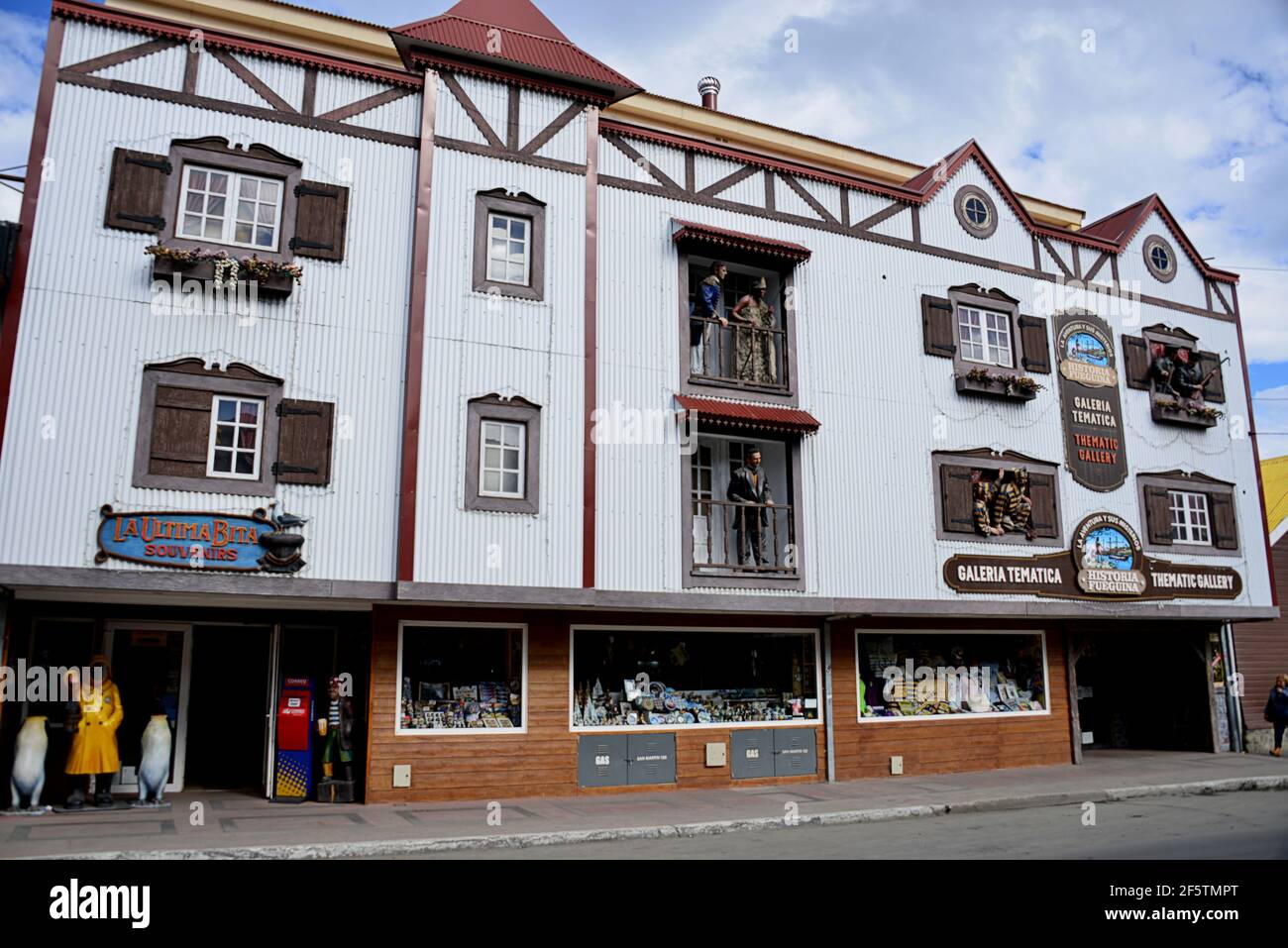 Ushuaia est une ville Argentine située à l'extrémité sud du pays dans la Tierra del Fuego, surnommée « la fin du monde » Banque D'Images