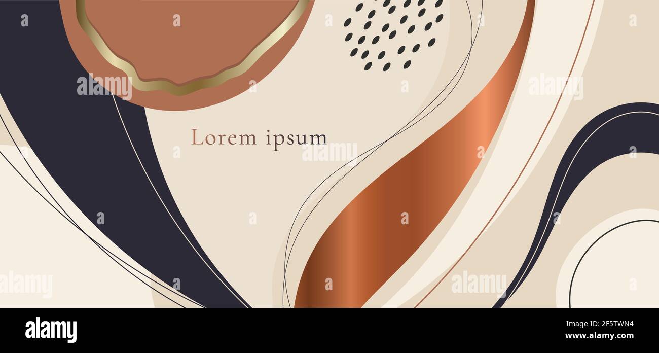 Résumé esthétique main dessinés formes organiques fond. Illustration vectorielle Illustration de Vecteur