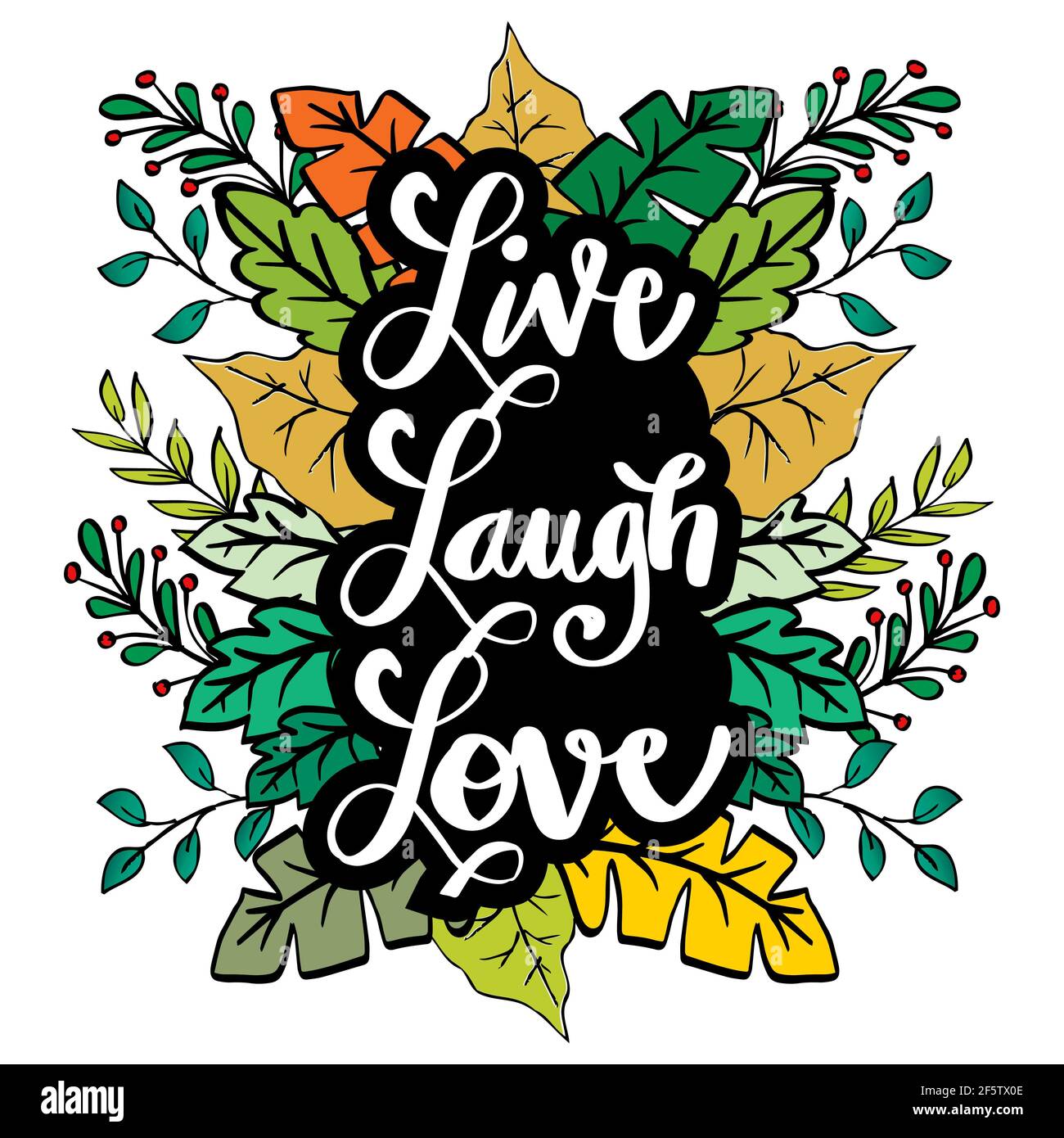 Mot A La Main Amour Rire Live Citation Positive Sur La Vie Et L Amour Photo Stock Alamy