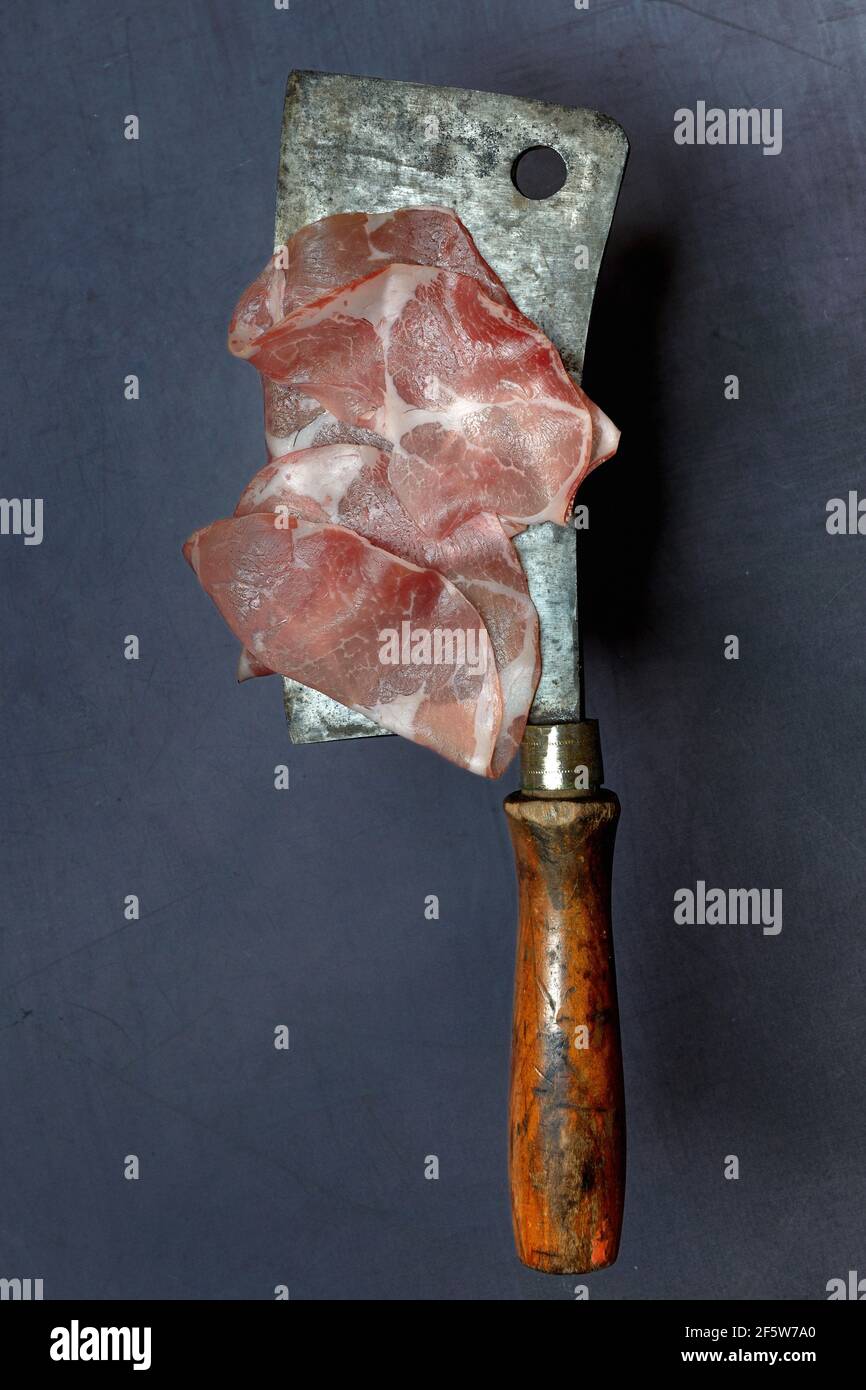 Italien Coppa on Cleaver, Allemagne Banque D'Images