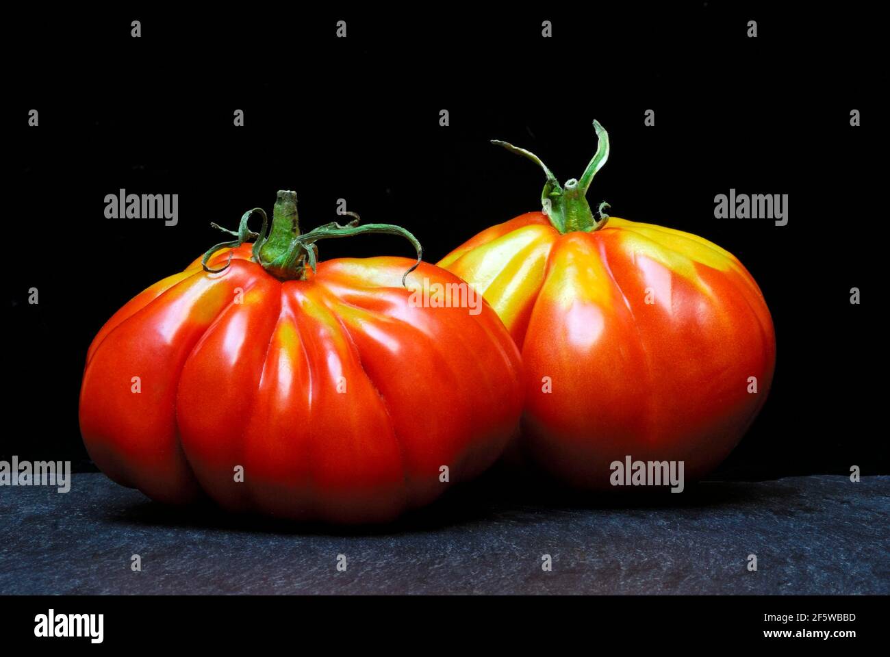 Coeur de boeuf, coeur de boeuf (Solanum lycopersicum) , Cuore di bue, meatTomato, viande Banque D'Images