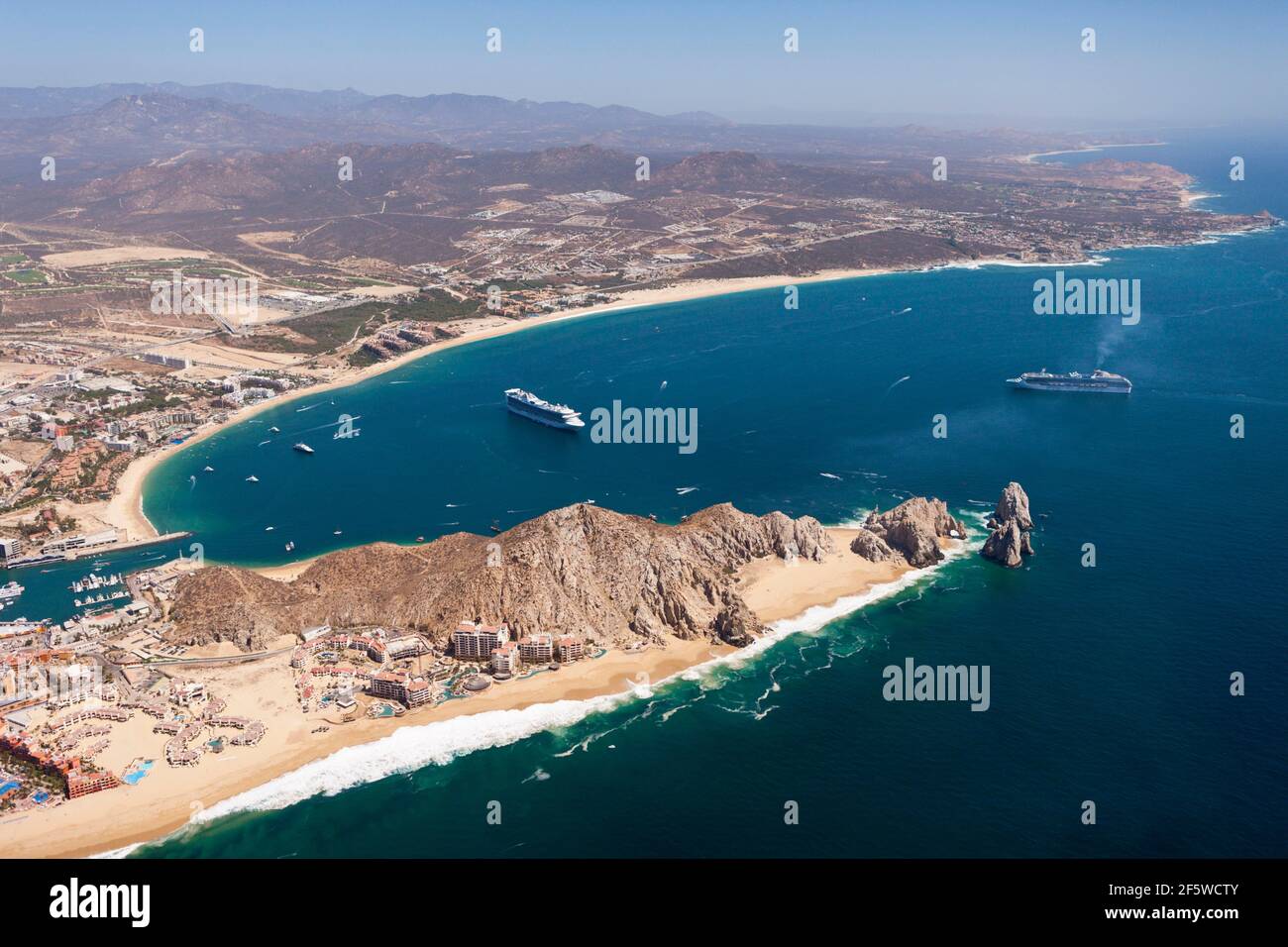 Vue de Lands End et Cabo San Lucas, Cabo San Lucas, Baja California sur, Mexique Banque D'Images