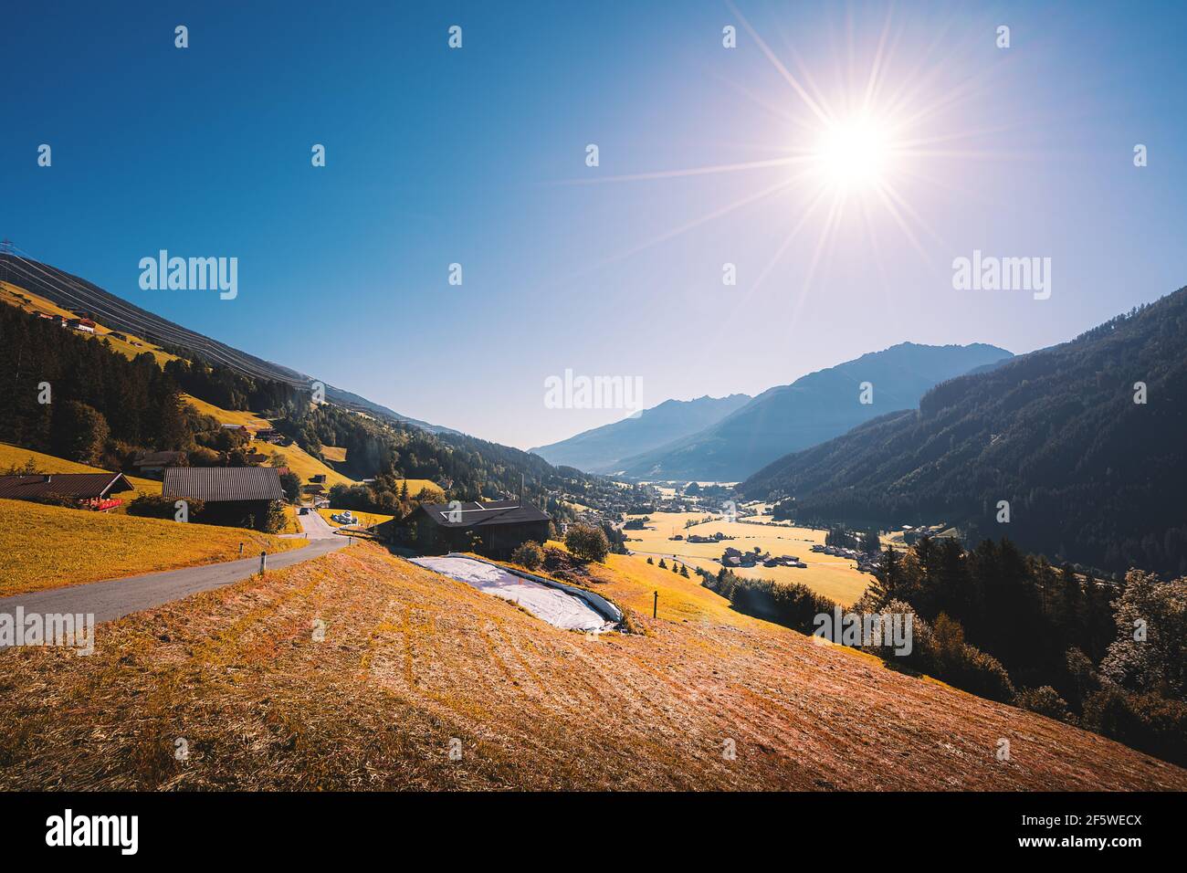 Belle vue sur la ville de Zell am See Banque D'Images