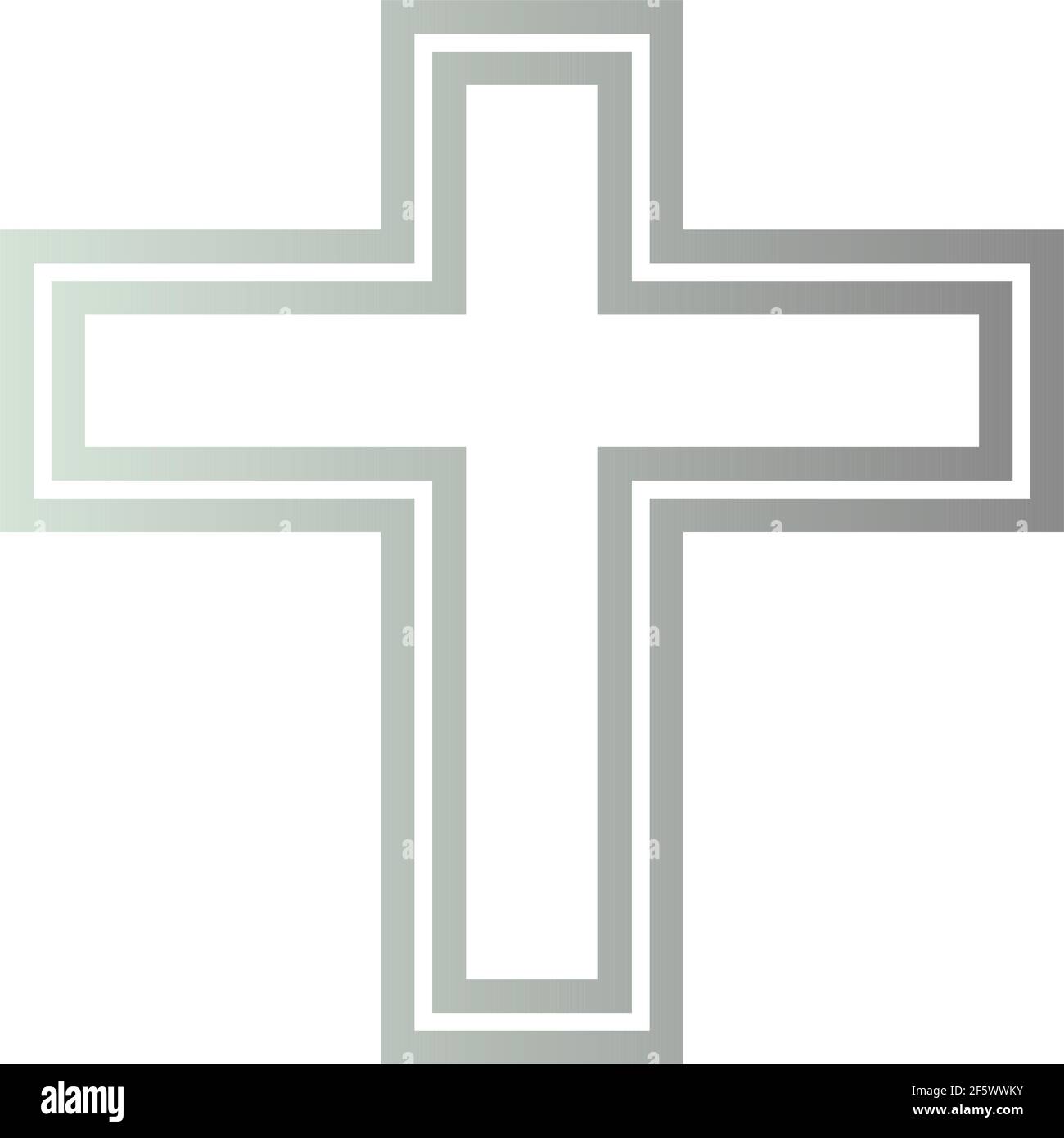 Symbole en croix, signe et icône. Christian Cross — Illustration vectorielle, clip art graphique Illustration de Vecteur