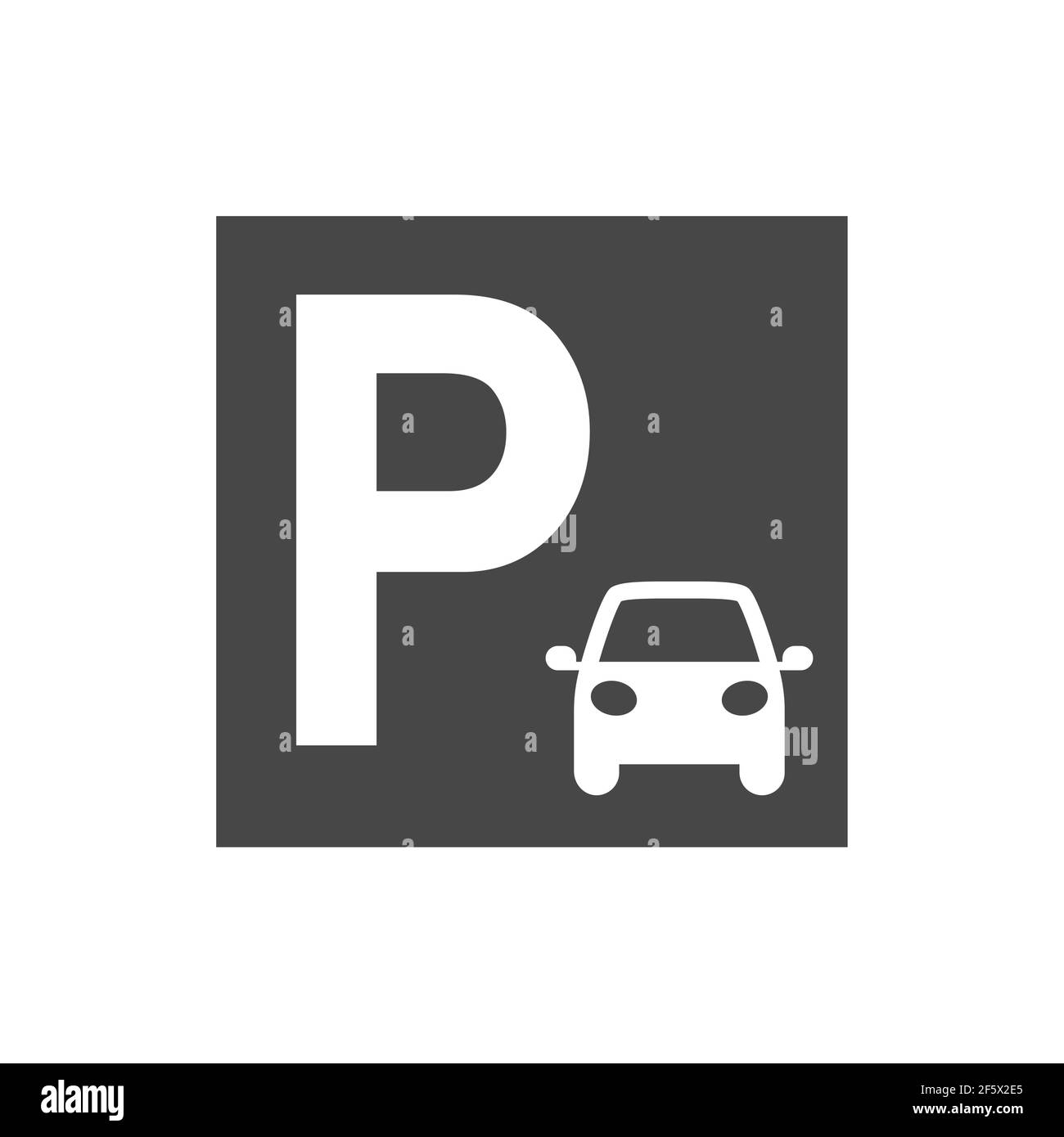 Parking payant. Icône de vecteur noir. Illustration de Vecteur