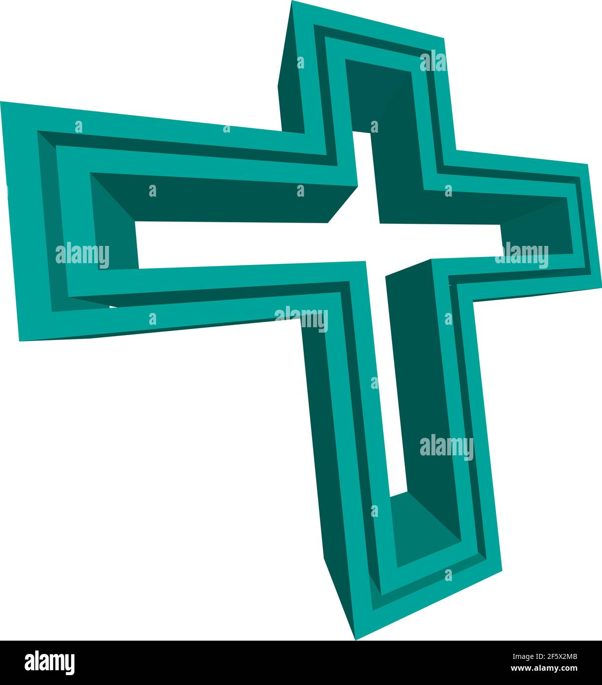 Symbole en croix, signe et icône. Christian Cross — Illustration vectorielle, clip art graphique Illustration de Vecteur