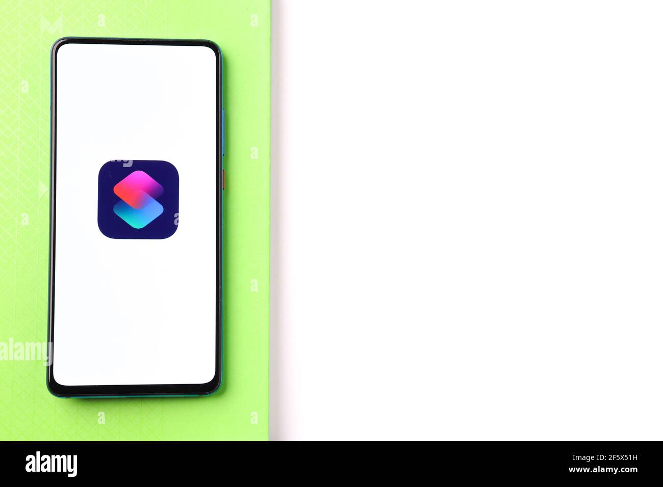 Assam, inde - 30 mars 2021 : logo raccourcis sur l'image de stock de l'écran du téléphone. Banque D'Images