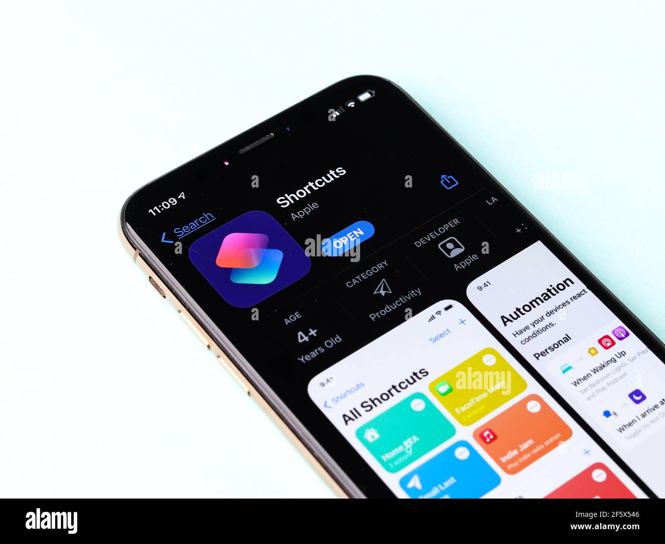 Assam, inde - 30 mars 2021 : logo raccourcis sur l'image de stock de l'écran du téléphone. Banque D'Images