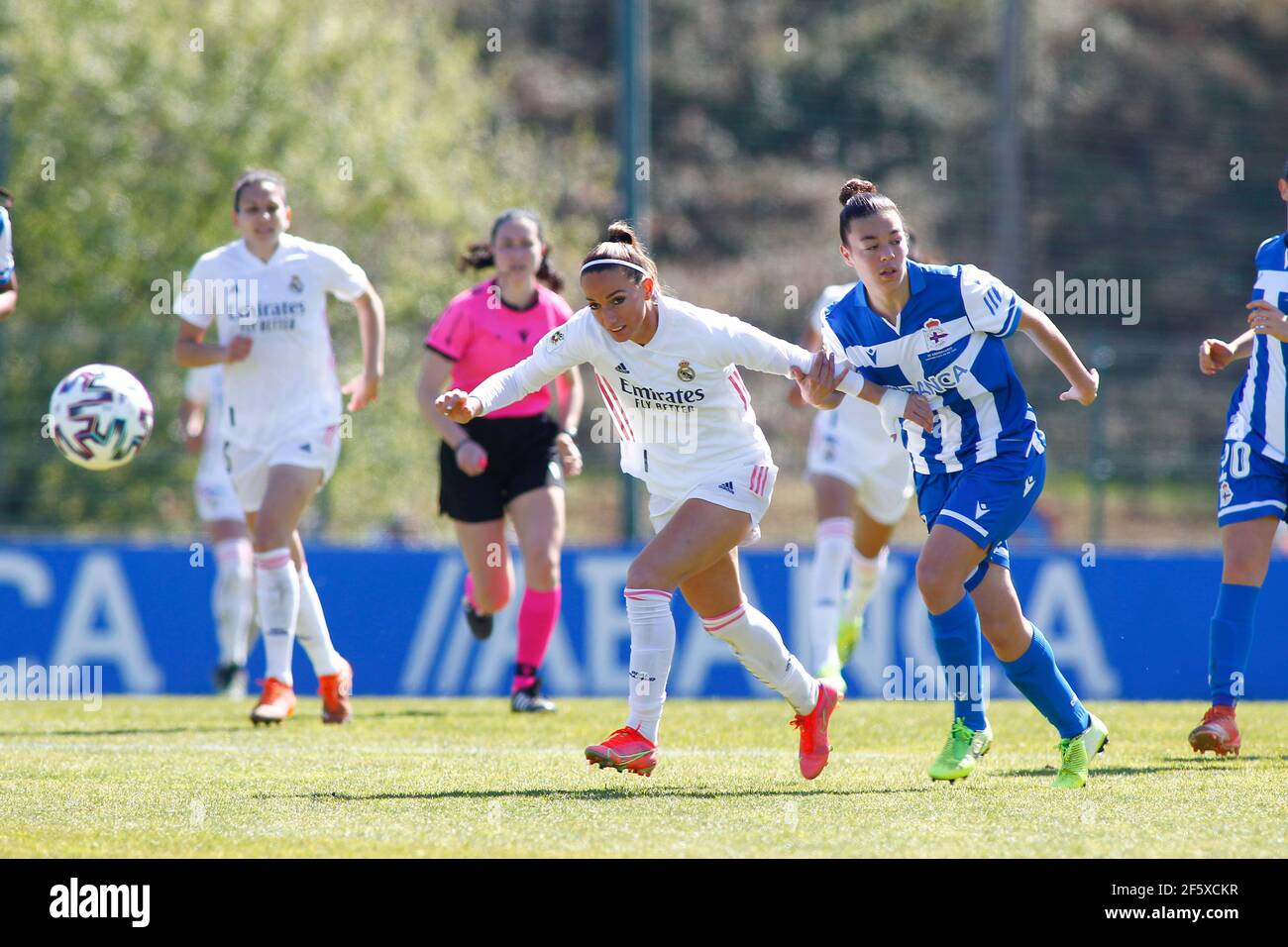 Kosovare Asllani du Real Madrid en action pendant la Primera Division Femenina correspondance entre RC Deportivo la Coruna et Real Madrid Banque D'Images