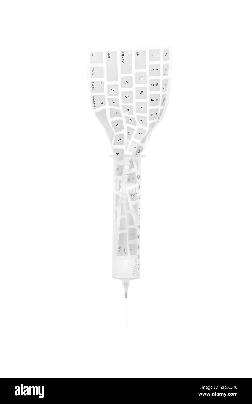 Seringue injection d'informations sur les données vaccin Banque D'Images