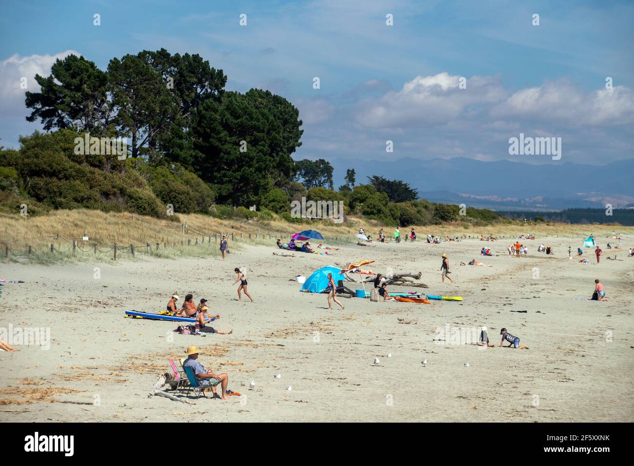 Tahuna Beach, Nelson, Nouvelle-Zélande. Banque D'Images