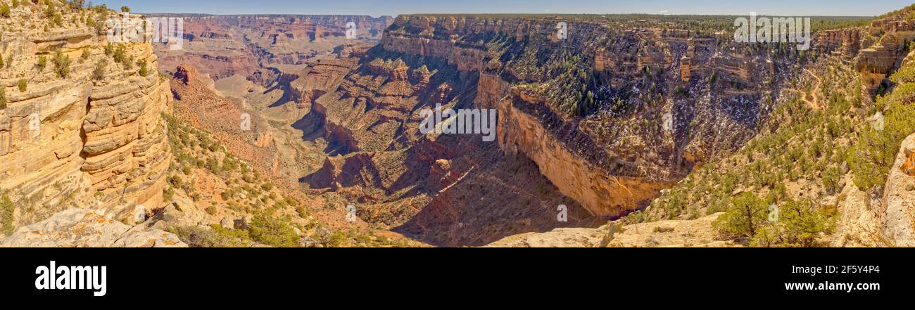 Bright Angel Canyon depuis Hermit Road Grand Canyon AZ Banque D'Images
