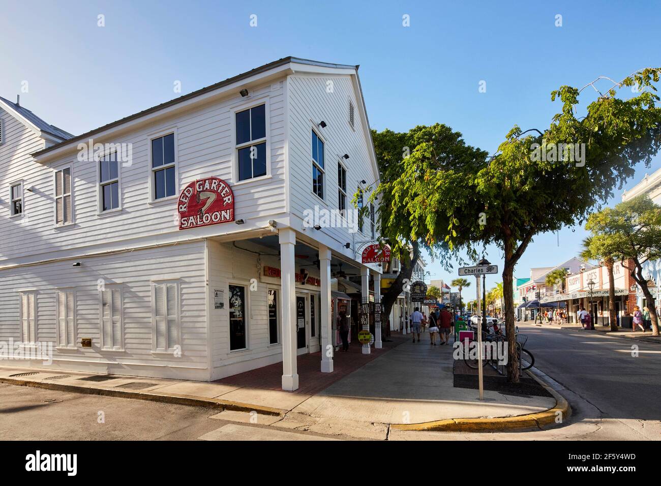 Red Garter Saloon à l'intersection de Charles St et Duval St à Key West Florida, États-Unis Banque D'Images
