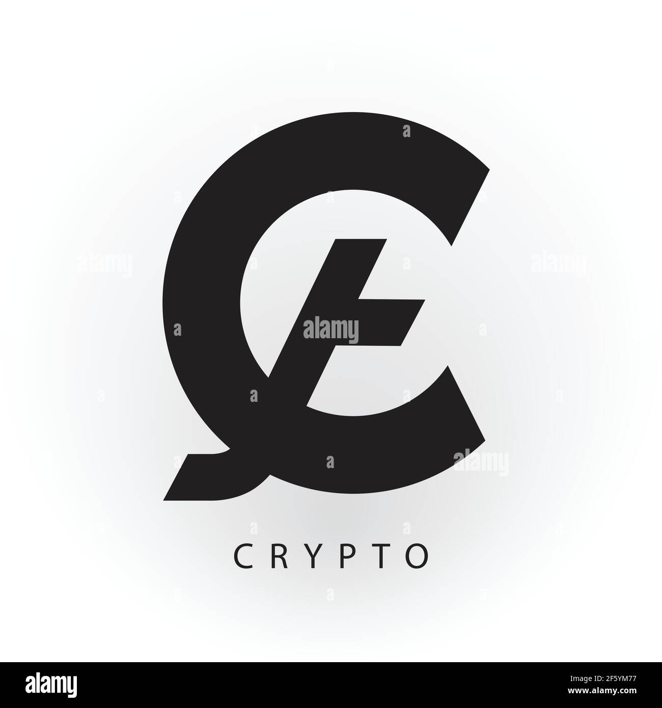 Crypto-monnaie, jetons numériques de technologie de paiement décentralisé logo, icône, symbole, marque, identité industrielle Illustration de Vecteur