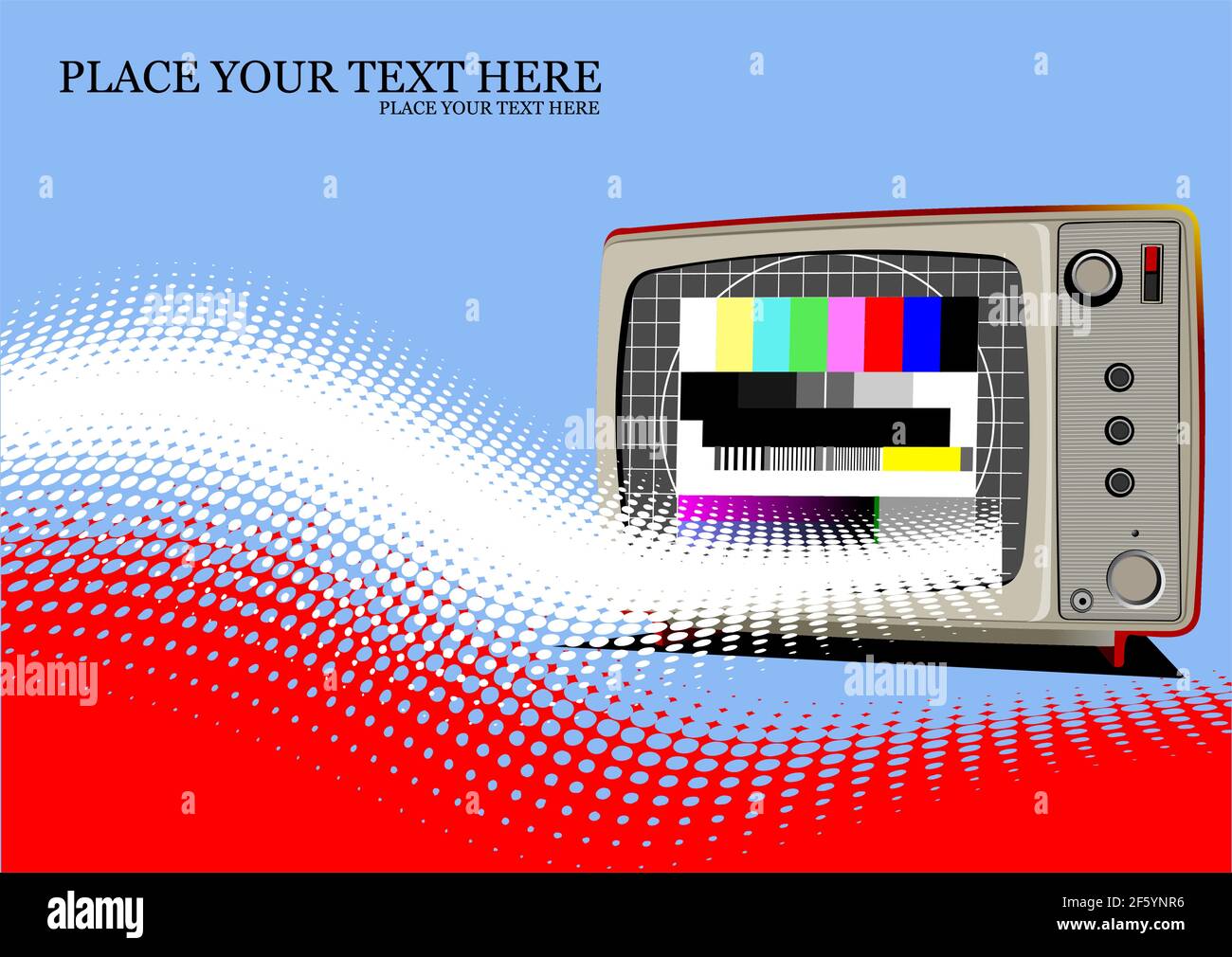 Illustration 3d Vector Color de Retro TV Illustration de Vecteur