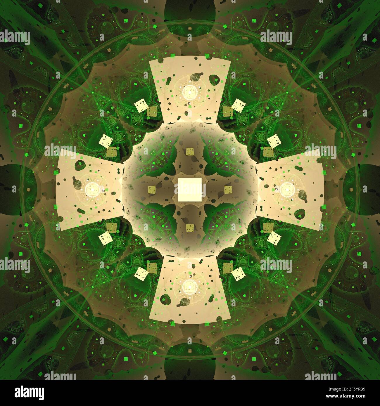 Design celtique moderne géométrique - Art fractal flamme Banque D'Images