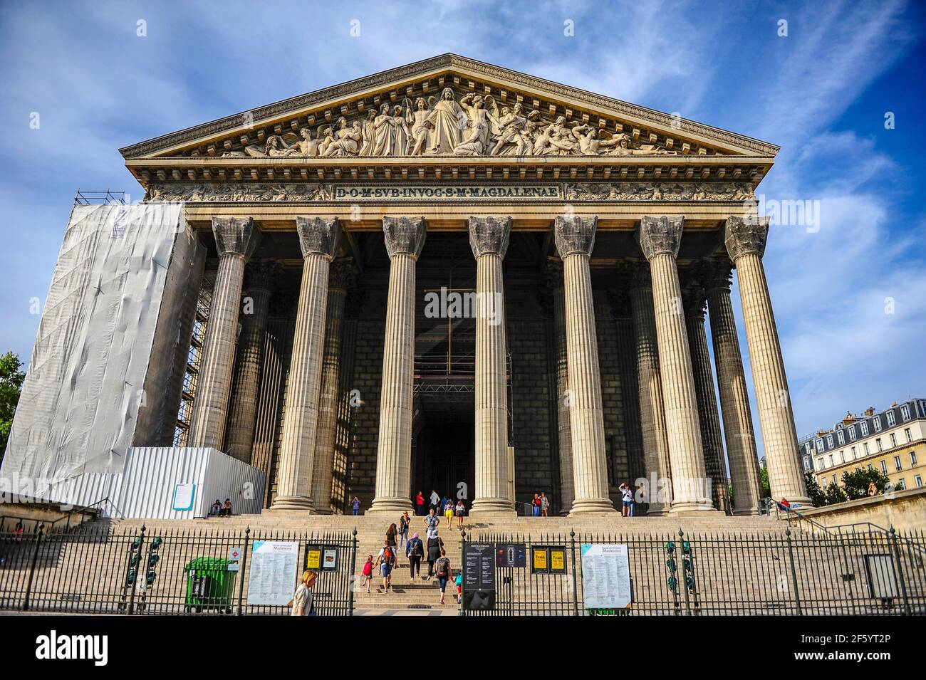 Paris, France - 19 juillet 2019 : église de la Madeleine à Paris, France Banque D'Images