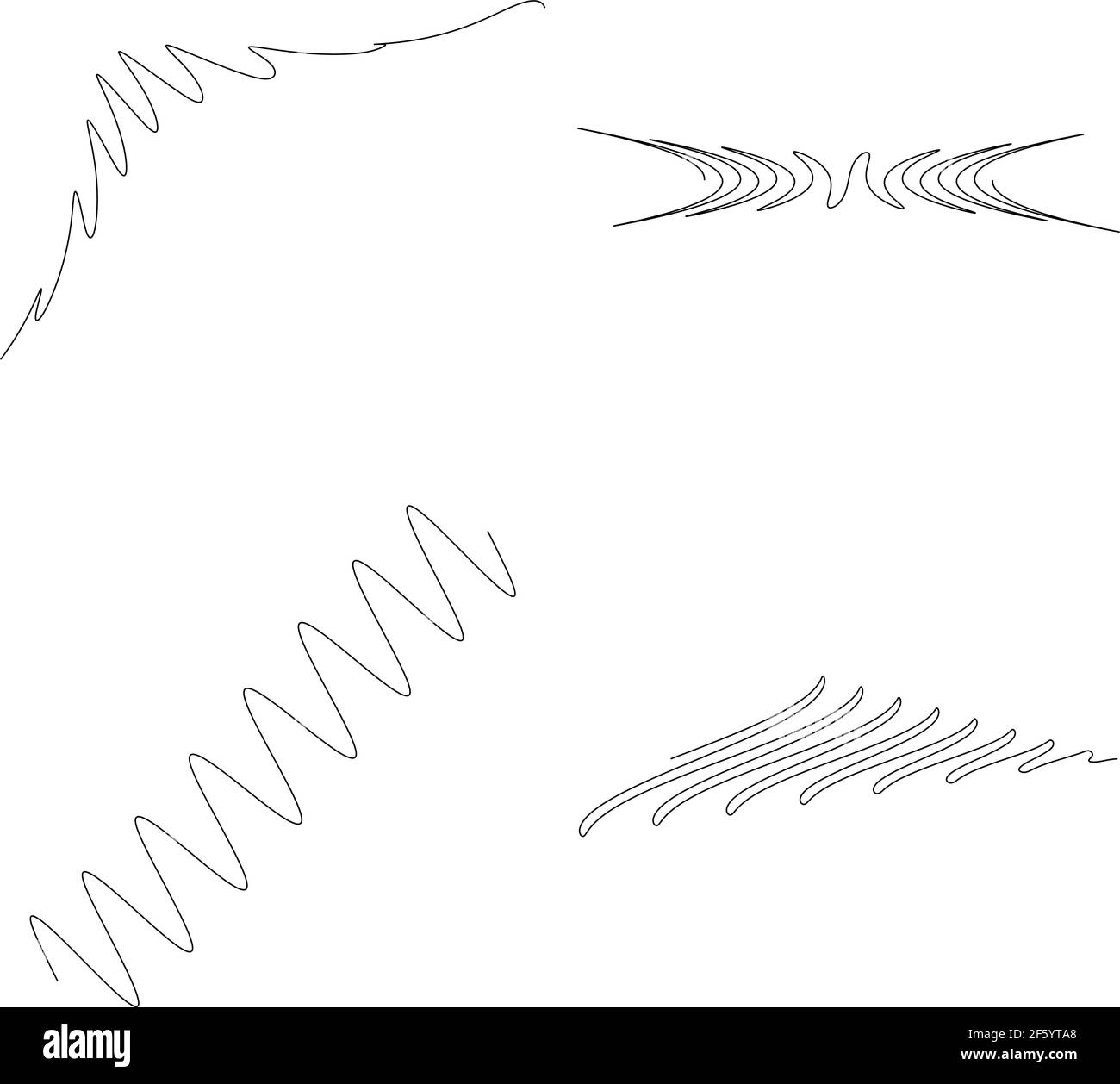 Élément de conception abstrait de lignes ondulées. Sinious, billowy, undulate, scintillement des lignes — illustrations vectorielles, clip art graphiques Illustration de Vecteur