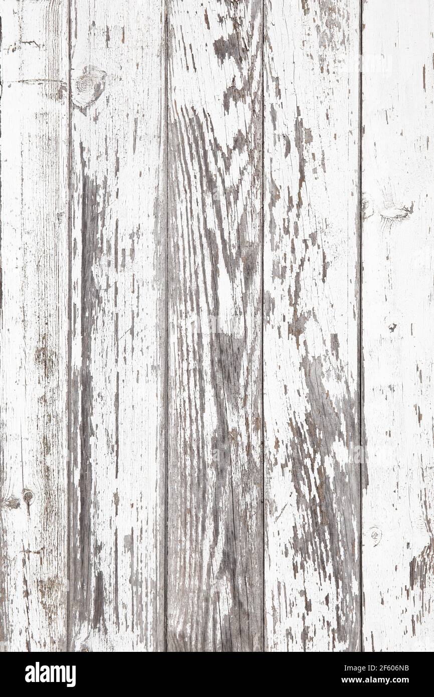 Texture d'arrière-plan en bois blanc vieilli. Panneaux en bois avec une peinture écaillée fissurée Banque D'Images Texture d'arrière-plan en bois blanc vieilli. Panneaux en bois avec une peinture écaillée fissurée Banque D'Images