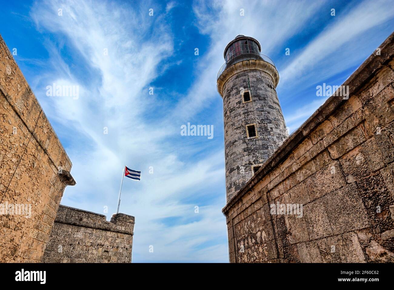 Fort du château El Morro, la Vieille Havane, Cuba Banque D'Images