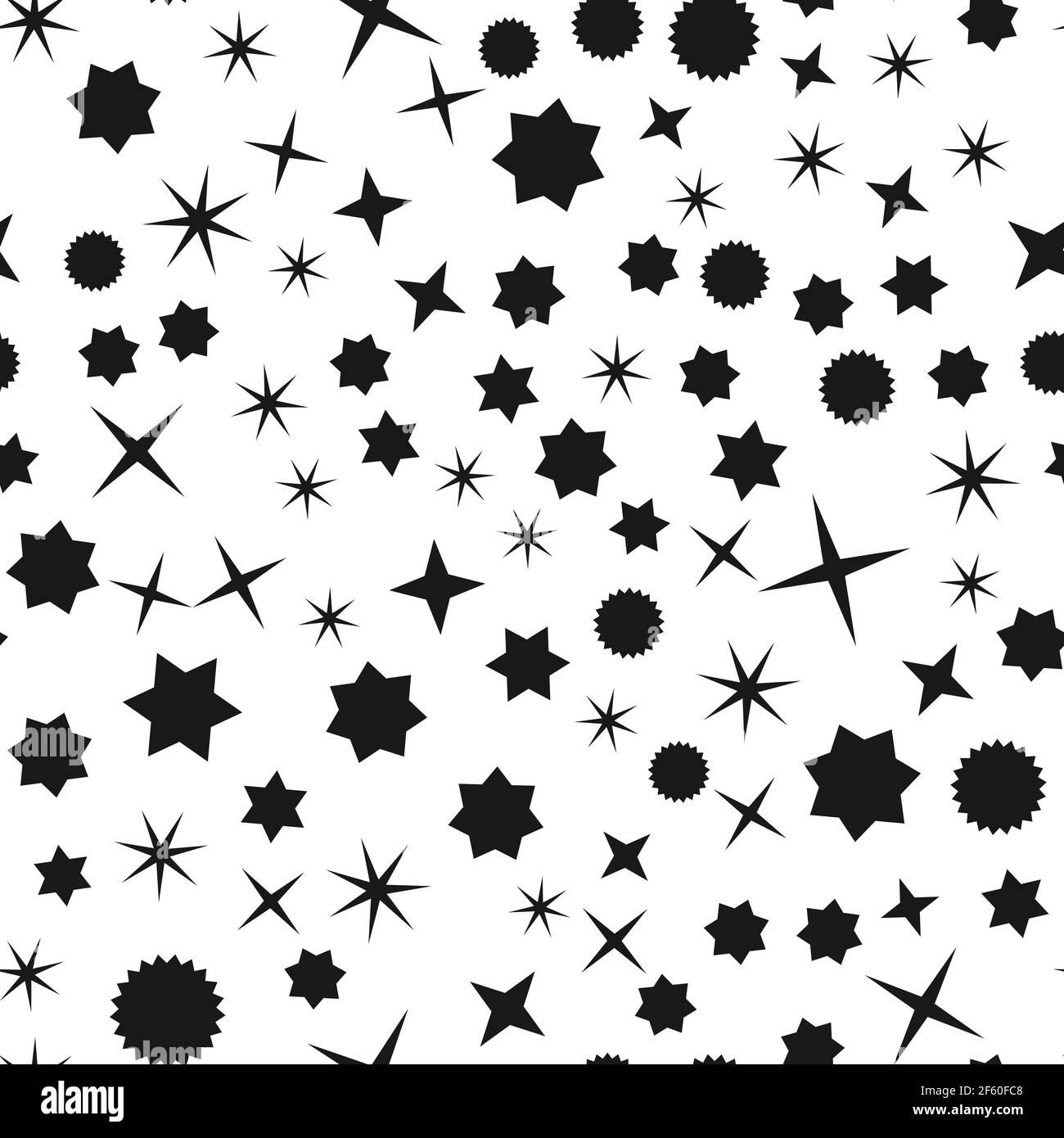 Motif en forme d'étoile aléatoire, arrière-plan. Répétable en toute transparence. — Illustration vectorielle, clip art graphique Illustration de Vecteur