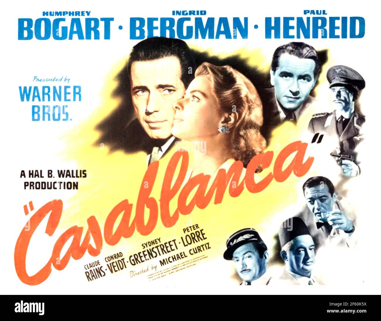 CASABLANCA 1942 film Warner Bros Banque D'Images