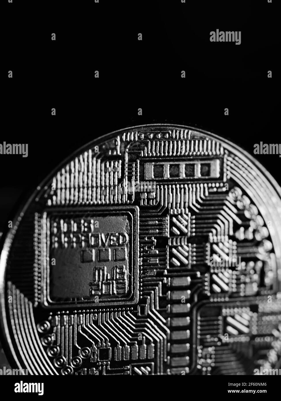 Arrière-plan de la monnaie Crypto avec divers de l'argent brillant et d'or physique crypto-monnaies symboles pièces, Bitcoin, Ethereum, Litecoin, zcash, ondulation. Banque D'Images