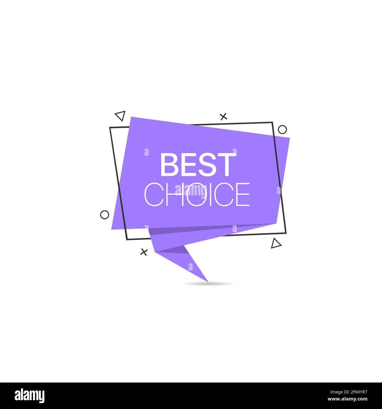 Étiquette en papier tendance au meilleur prix. Bannière promotionnelle Illustration de Vecteur