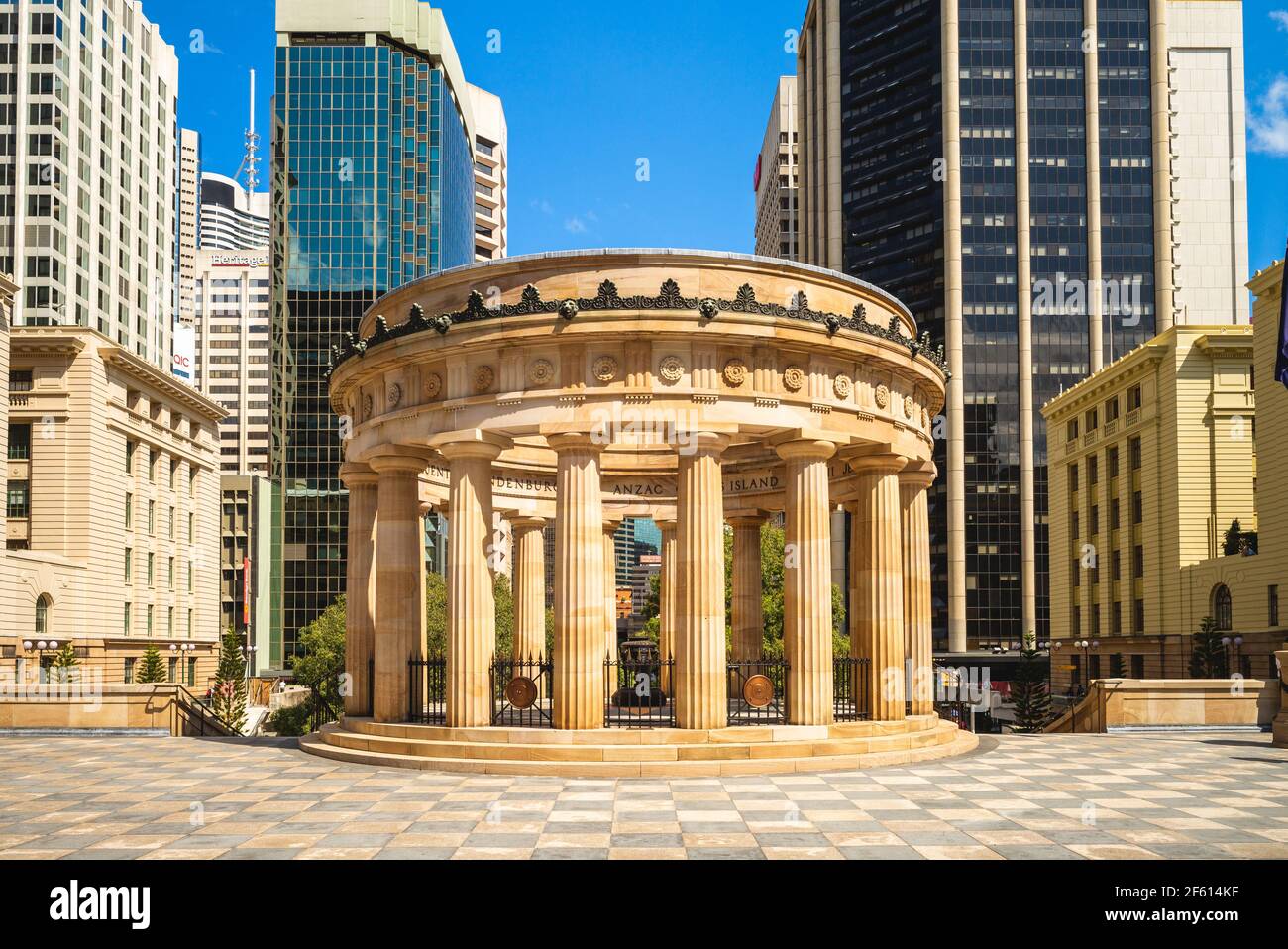 24 décembre 2018 : le sanctuaire du souvenir situé sur la place ANZAC à Brisbane, Queensland, Australie, est un monument commémoratif de guerre dédié à l'an australien Banque D'Images