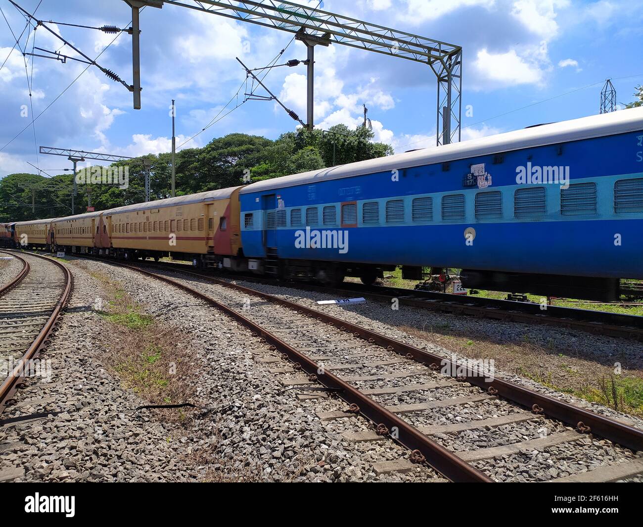 L'Inde Indian Railway Train Banque D'Images