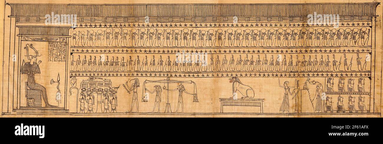 Livre des morts d'Imhotep Banque D'Images