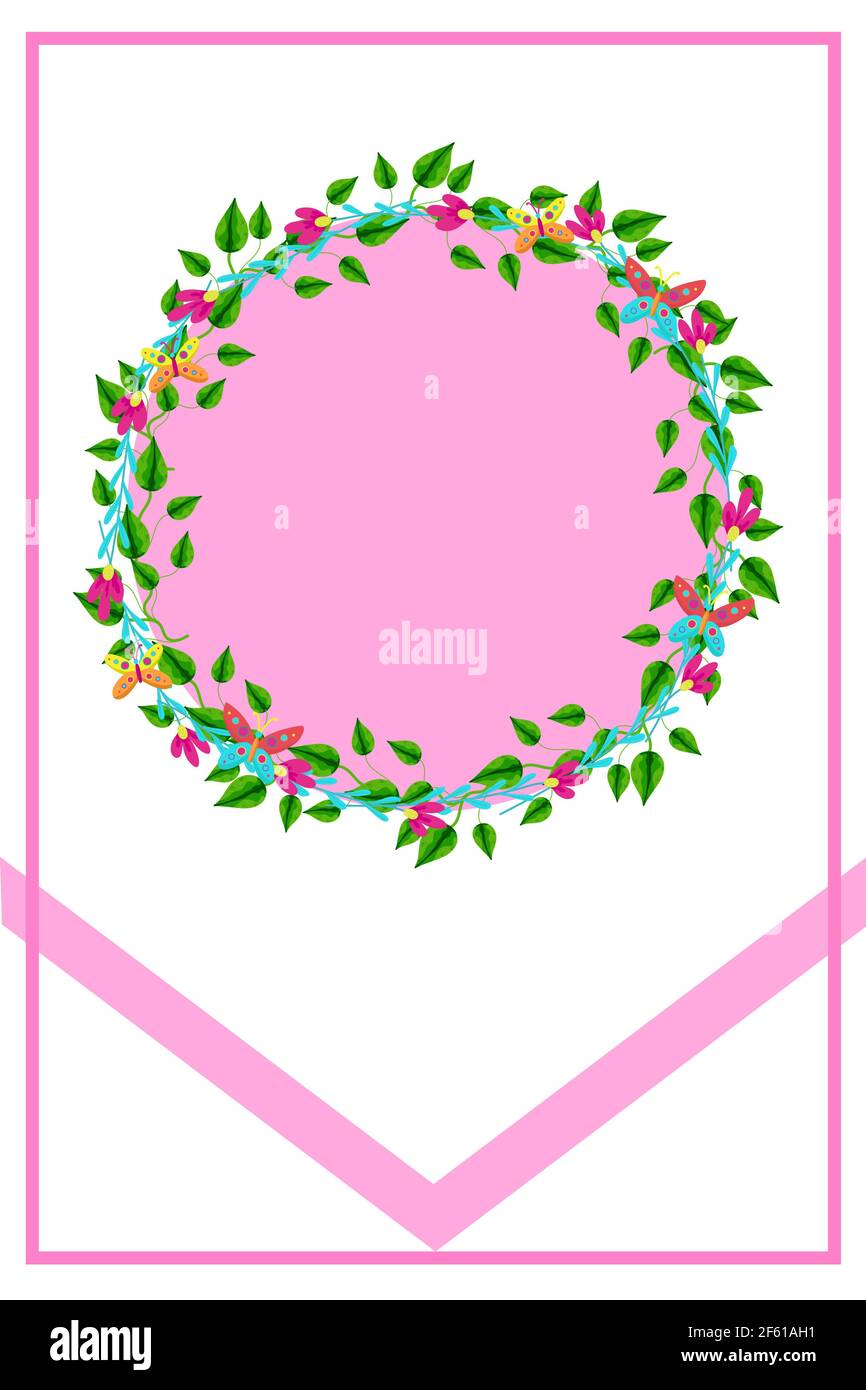 Spring Day, All Womens Day, 8 mars, carte vectorielle de style dessin animé, dessin à la main. Illustration de Vecteur