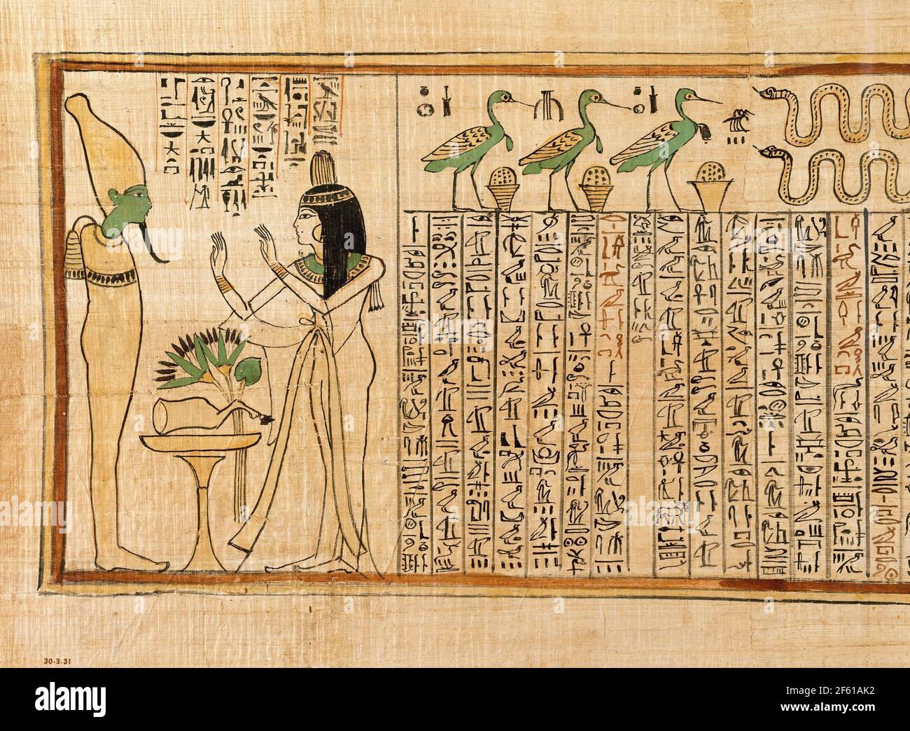 NAny avant Osiris, Livre des morts pour le chanteur d'Amun, Nany Banque D'Images