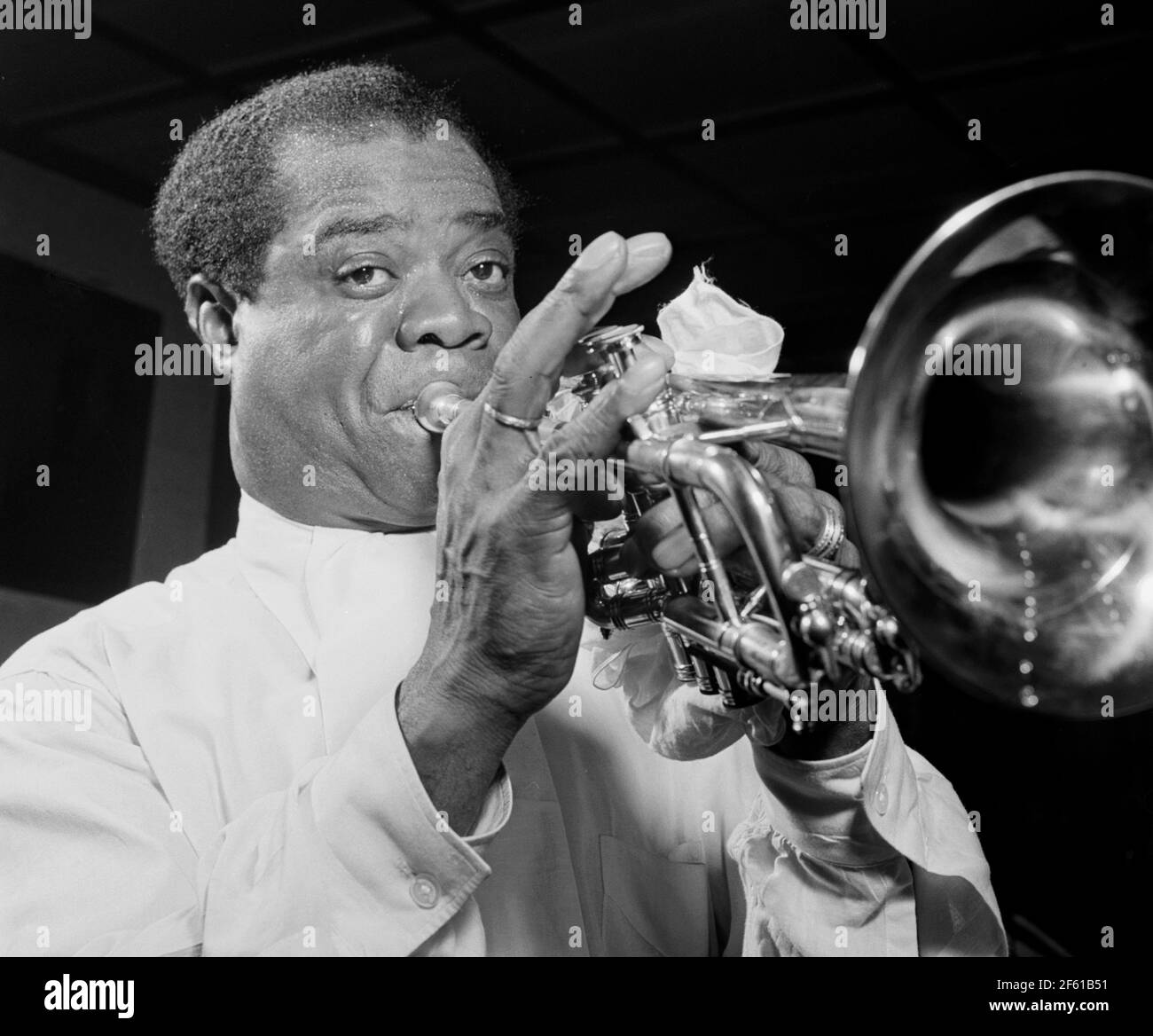 Louis Armstrong, musicien de jazz américain Banque D'Images