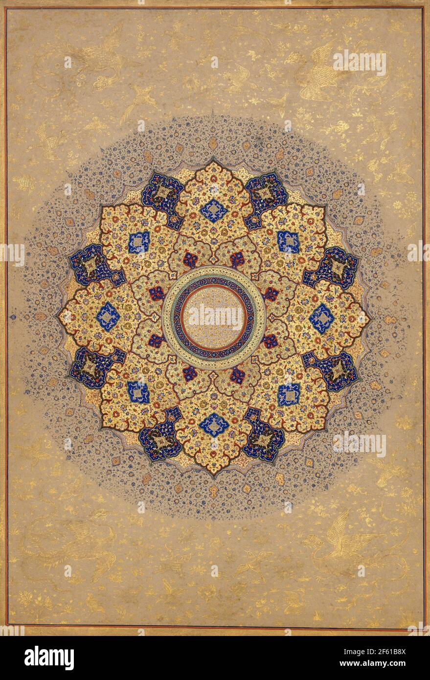 Folio de l'album Shah Jahan Banque D'Images