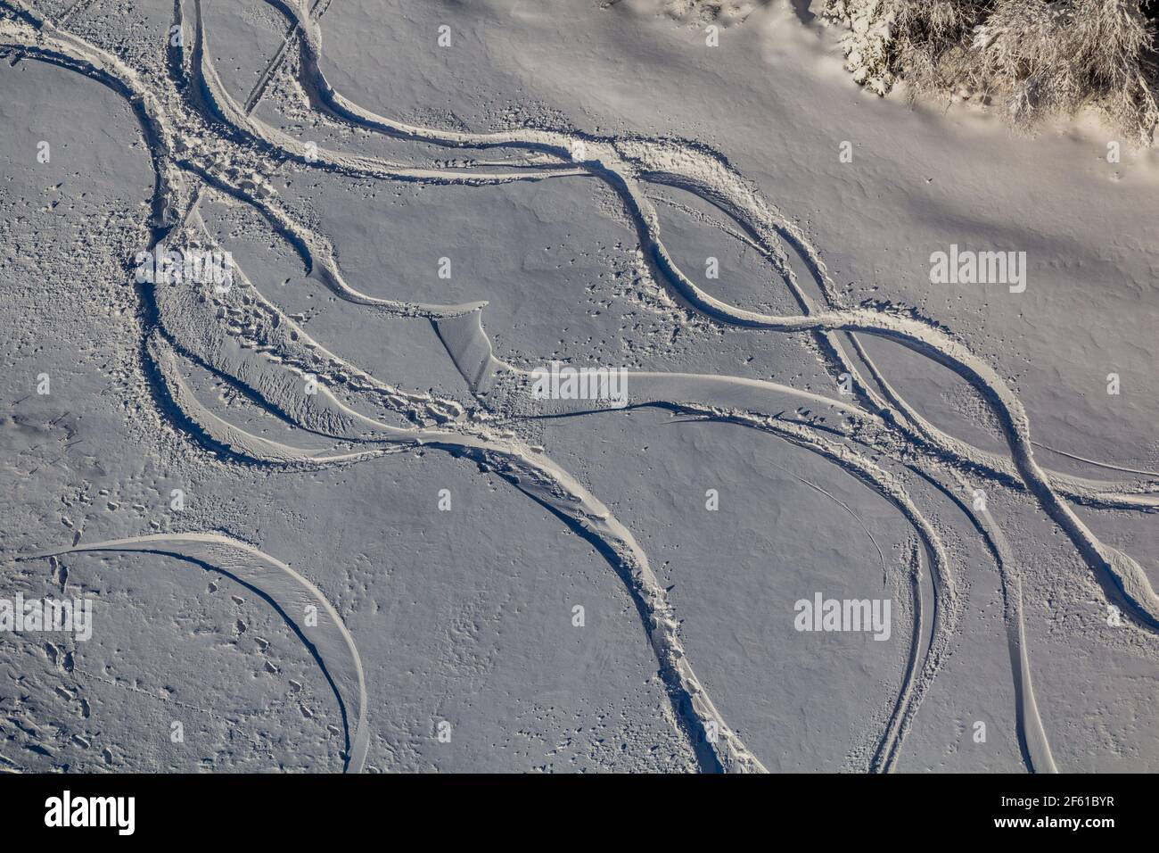 Pistes de snowboard à Dolni Morava, République tchèque Banque D'Images