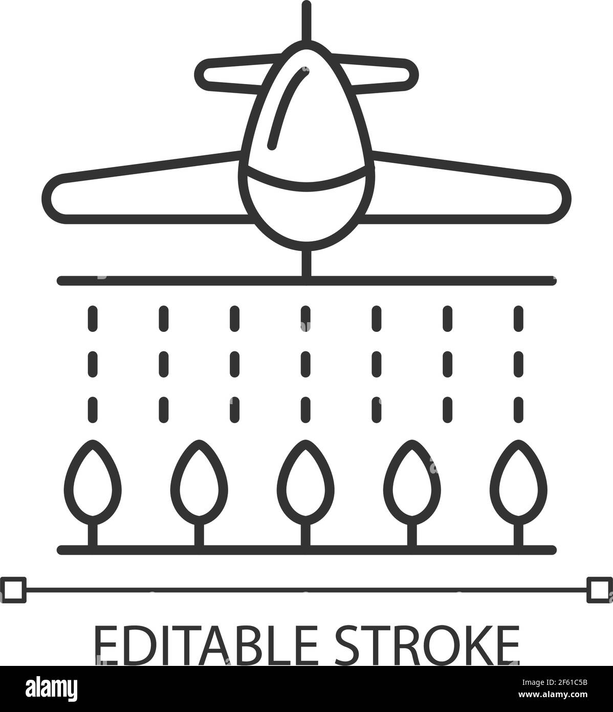 Icône linéaire pesticides Illustration de Vecteur