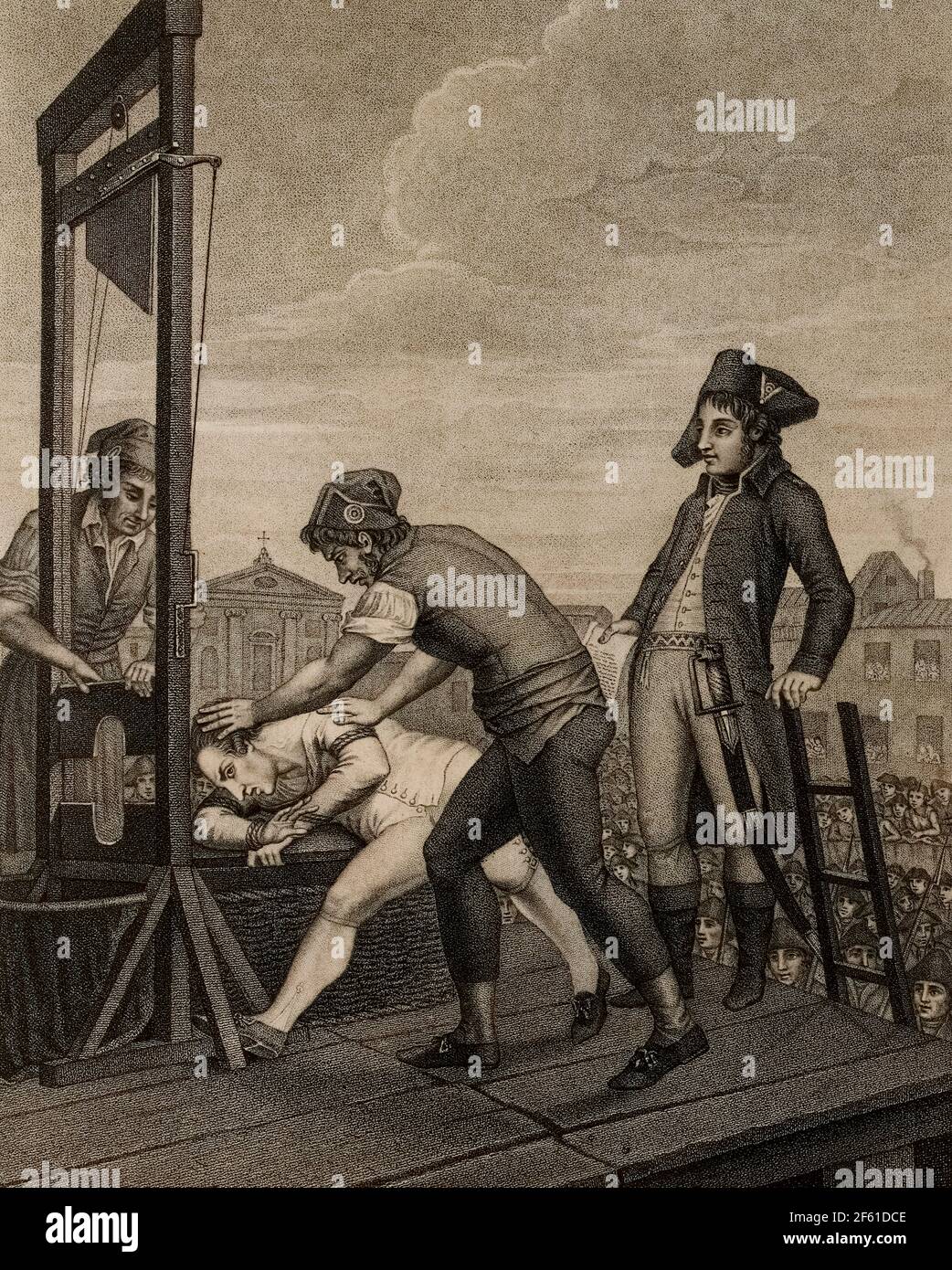 Exécution de Maximilien Robespierre, 1794 Banque D'Images